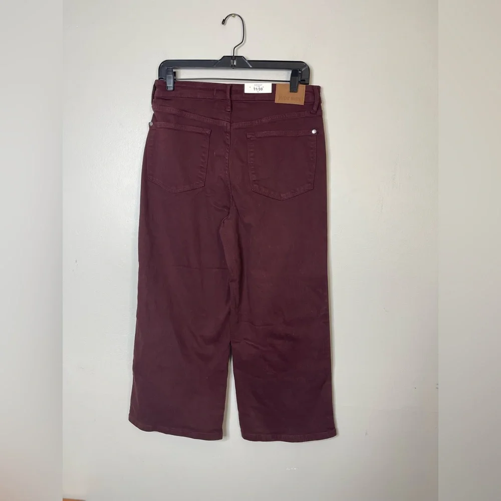 Judy Blue NWT Berry Wide Leg High Riss Tummy Control Jeans Sz 30 - Picture 8 of 10